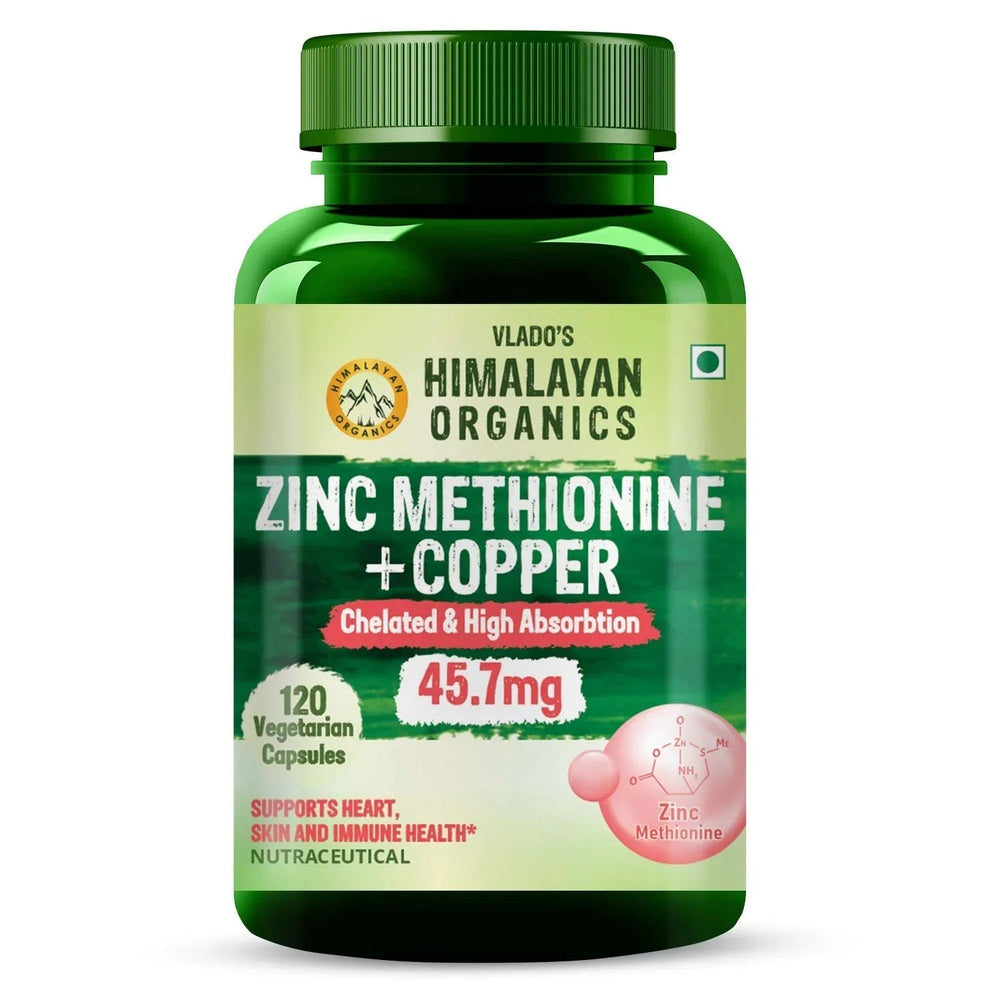 Vlado's Himalayan Organics, Zinc Methionine with Copper - 120 Veg Capsules