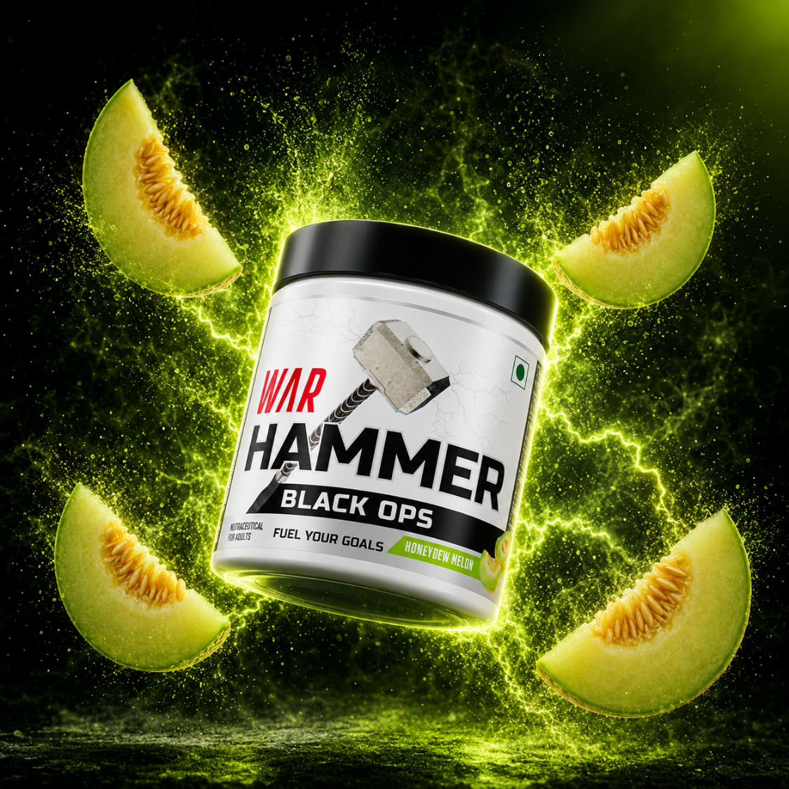 International Protein War Hammer Black Ops Pre-Workout Powder | L-Citrulline, Beta-Alanine, L-Tyrosine, L-Theanine & Caffeine | 80 Servings