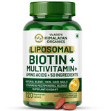 Vlado's Himalayan Organics Liposomal Biotin + Multivitamin | Amino Acids+50 Ingredients | Hair, Skin & Nails Support | 120 Veg Tablets"