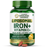 Vlado's Himalayan Organics Liposomal Iron + Vitamin C Folic Acid, B12 & Zinc | 100 Veg Tablets