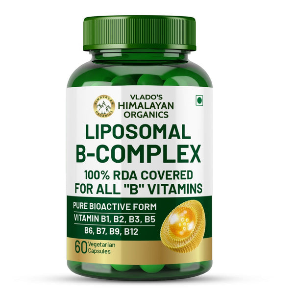 Vlado's Himalayan Organics Liposomal B-Complex | 100% RDA B1 | B12 for Energy | 60 Veg Capsules