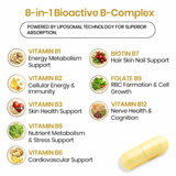 Vlado's Himalayan Organics Liposomal B-Complex | 100% RDA B1 | B12 for Energy | 60 Veg Capsules