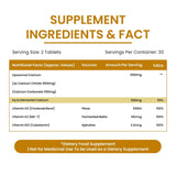 Vlado's Himalayan Organics Liposomal Calcium D3+K2 2100mg | Vitamin D3, K2 & B12 | 60 Veg Tablets
