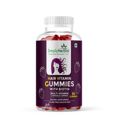 Simply Herbal Biotin Gummies | Keratin & Multivitamins | 30 Gummies