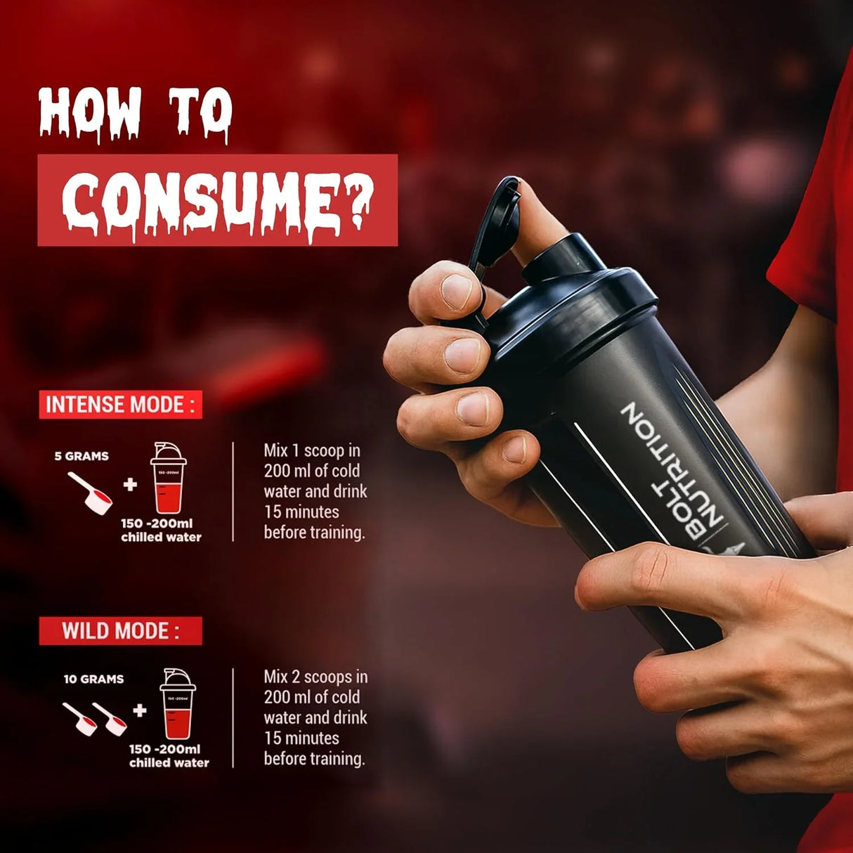 Bolt Nutrition Head Shot Pre-Workout 360g, 72 Servings