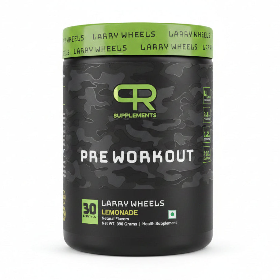 PR Supplements Pre-Workout Powder 390g | 1.2g Creatine, 200mg Caffeine, 3.5g L-Citrulline | 30 Servings