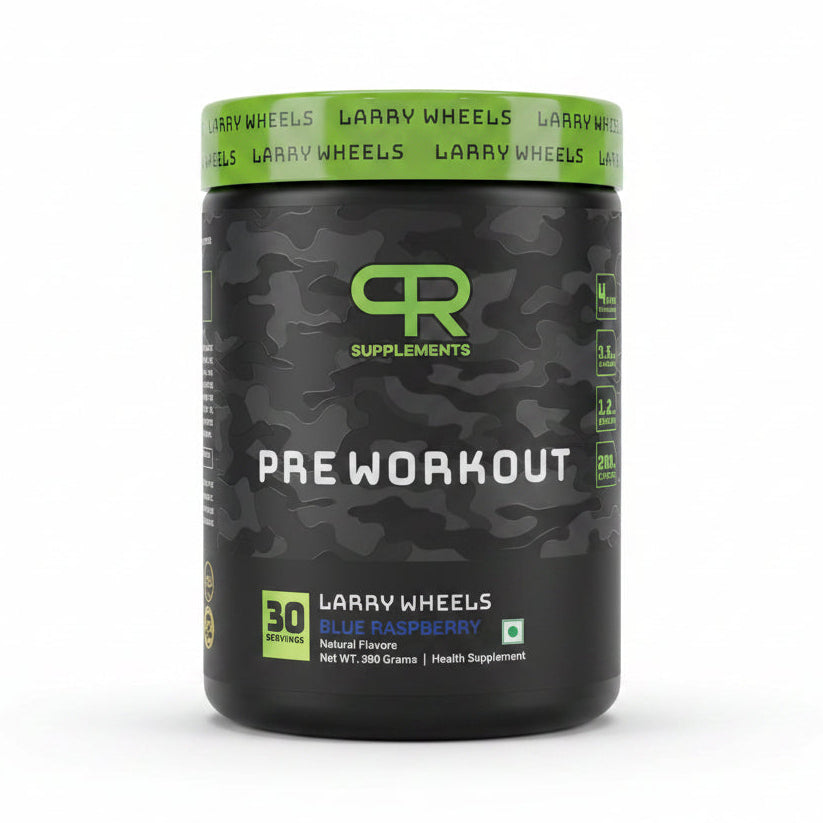 PR Supplements Pre-Workout Powder 390g | 1.2g Creatine, 200mg Caffeine, 3.5g L-Citrulline | 30 Servings