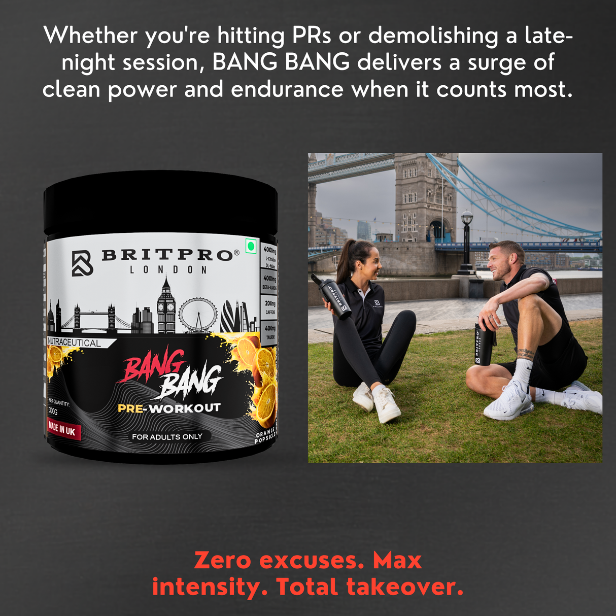 BRITPRO London BANG BANG Pre-WKT 300G - 30 Servings