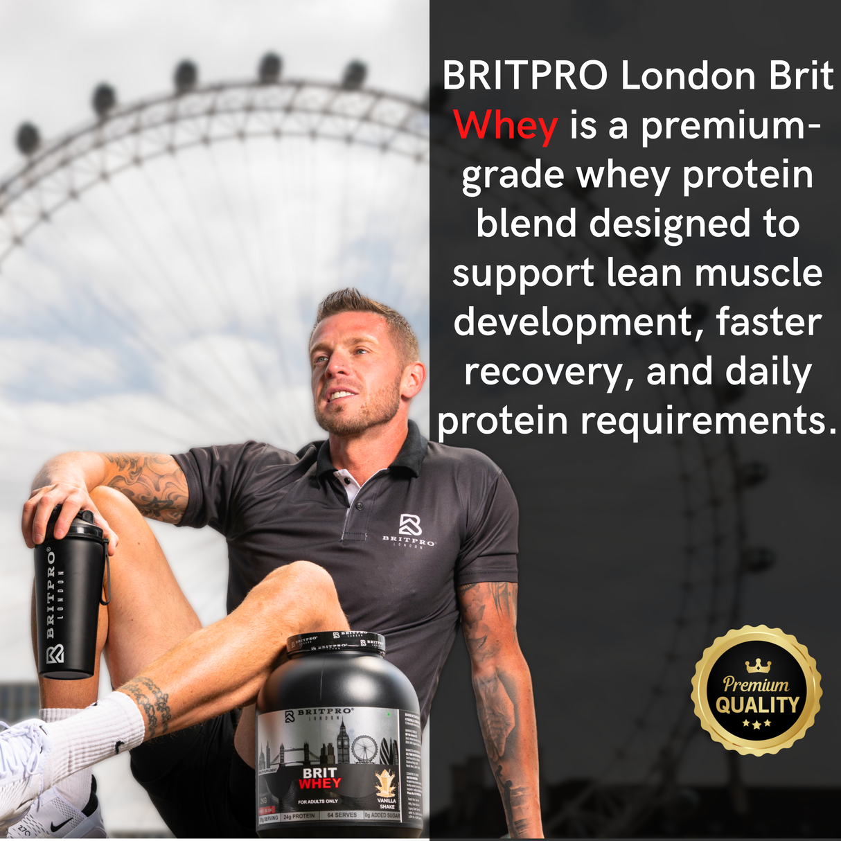 BRITPRO London BRIT Whey 2KG - 64 Servings