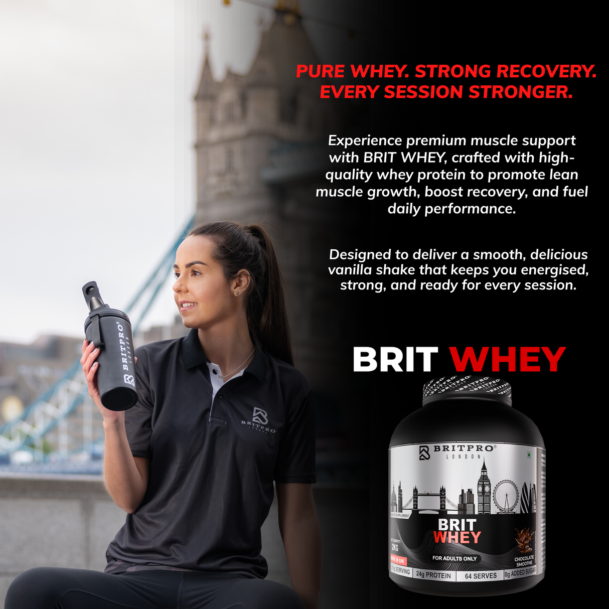 BRITPRO London BRIT Whey 2KG - 64 Servings