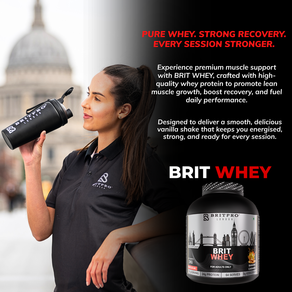 BRITPRO London BRIT Whey 2KG - 64 Servings