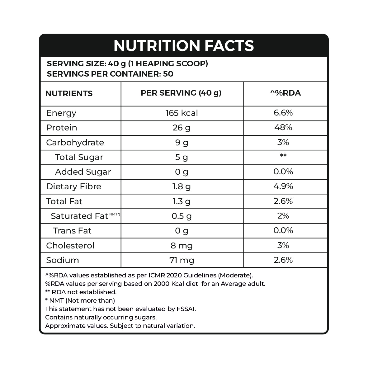 Ripped Up Nutrition Impact Protein Powder | Fermented Yeast & Soy Protein Isolate | 2.5kg | 50 Servings