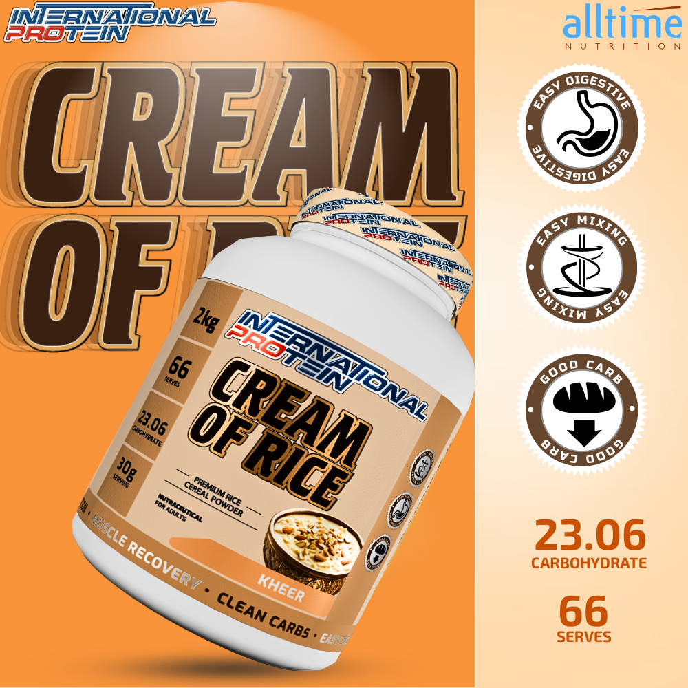International Protein Cream of Rice | Premium Rice Cereal Powder | Easy Digesting Clean Carbohydrate | 2kg (66 Servings)