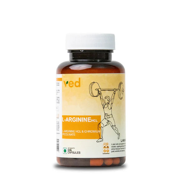 VEDayu L Arginine 1000mg Supplement - 30 Veg Capsules