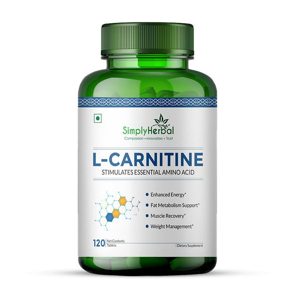 Simply Herbal L-Carnitine Formula 500mg | 120 Tablets