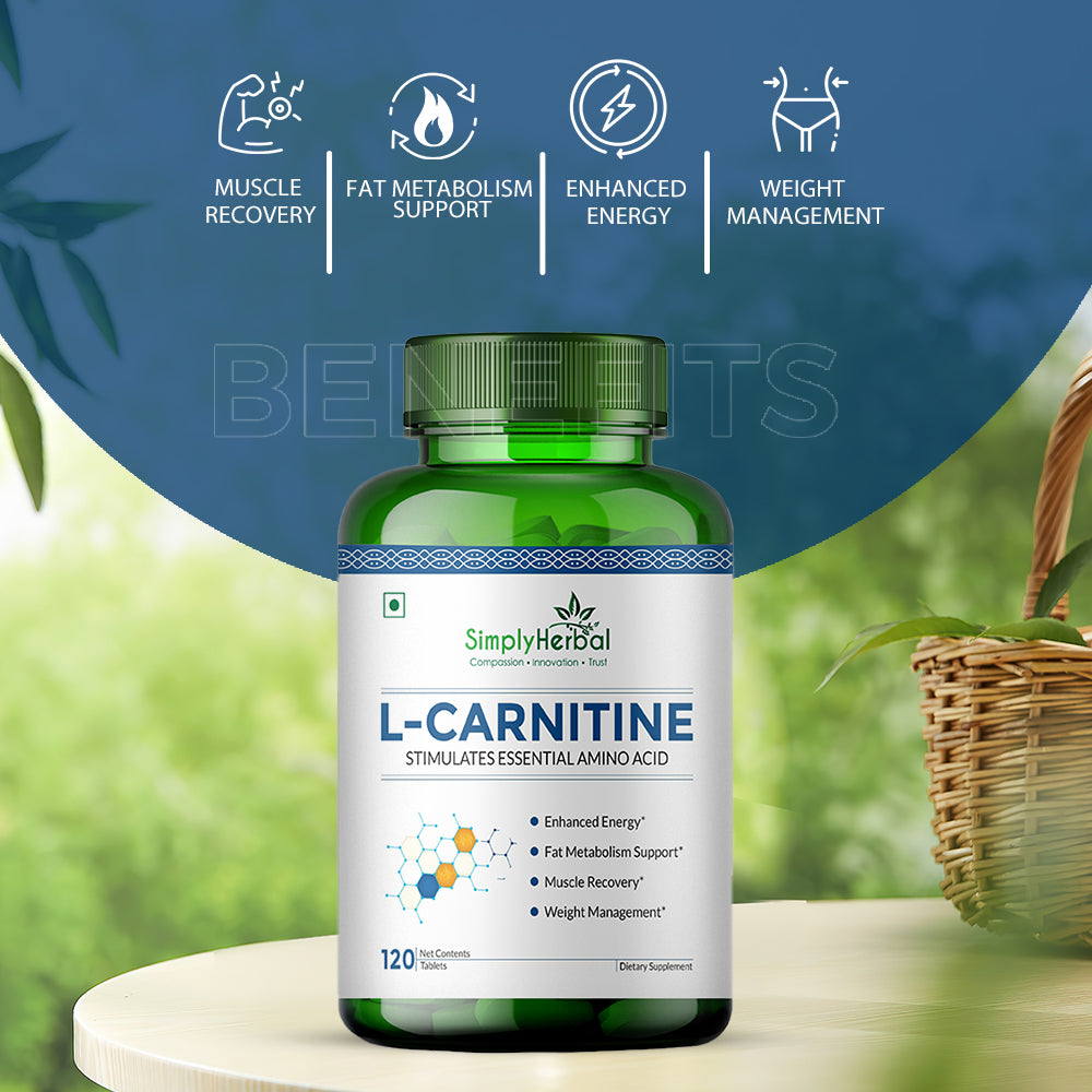 Simply Herbal L-Carnitine Formula 500mg | 120 Tablets
