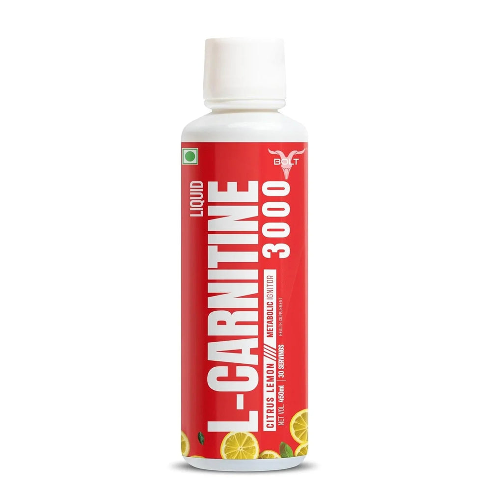 Bolt Nutrition L-Carnitine Liquid 3000 mg | Supports Weight Loss and Recovery | 450ml, 30 Servings
