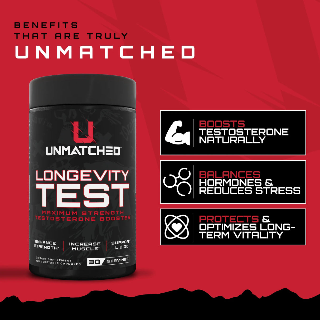 Unmatched Longevity Test, 180 Capsules