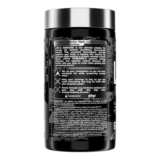 Nutrex Lipo 6 Hardcore For Maximum Fat Burning - 60 Capsules