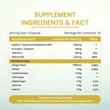 Vlado's Himalayan Organics Liposomal Glutathione 650mg | Skin & Liver Detox | 30 Caps