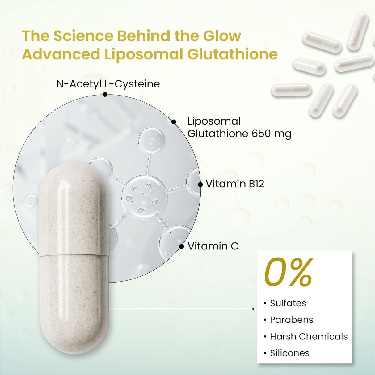 Vlado's Himalayan Organics Liposomal Glutathione 650mg | Skin & Liver Detox | 30 Caps