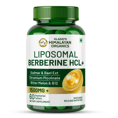 Vlado’s Himalayan Organics Liposomal Berberine 1500mg | Blood Sugar Support | 60 Tabs