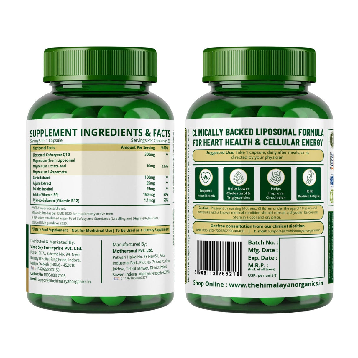 vlado’s himalayan organics liposomal coq10 300mg 