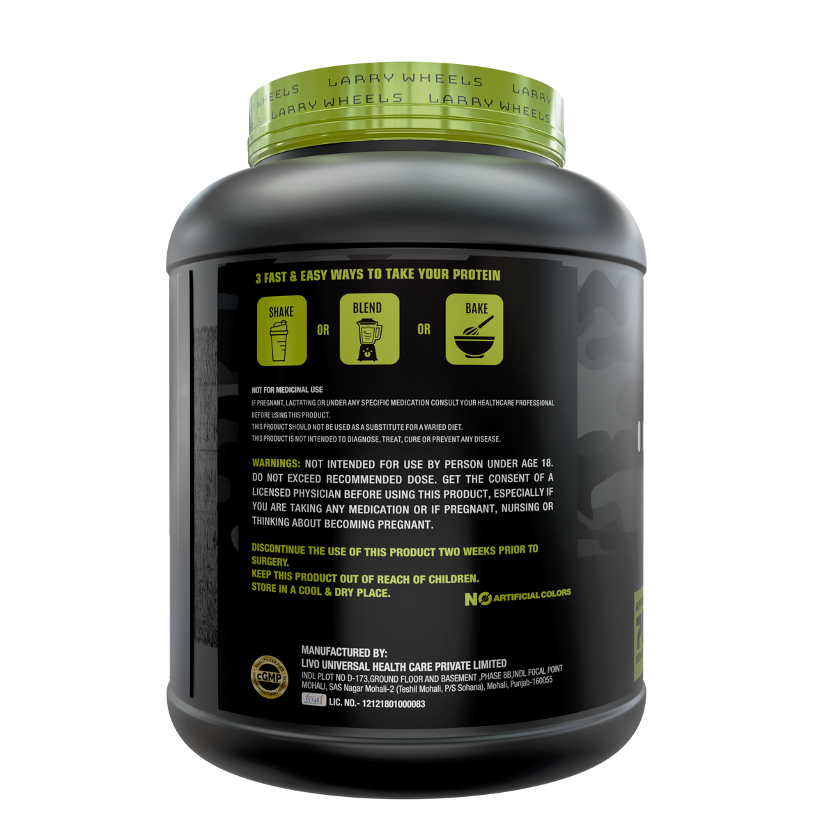 PR Supplements Larry Wheels Whey Protein Powder 2.38kg | Whey Protein Supplement