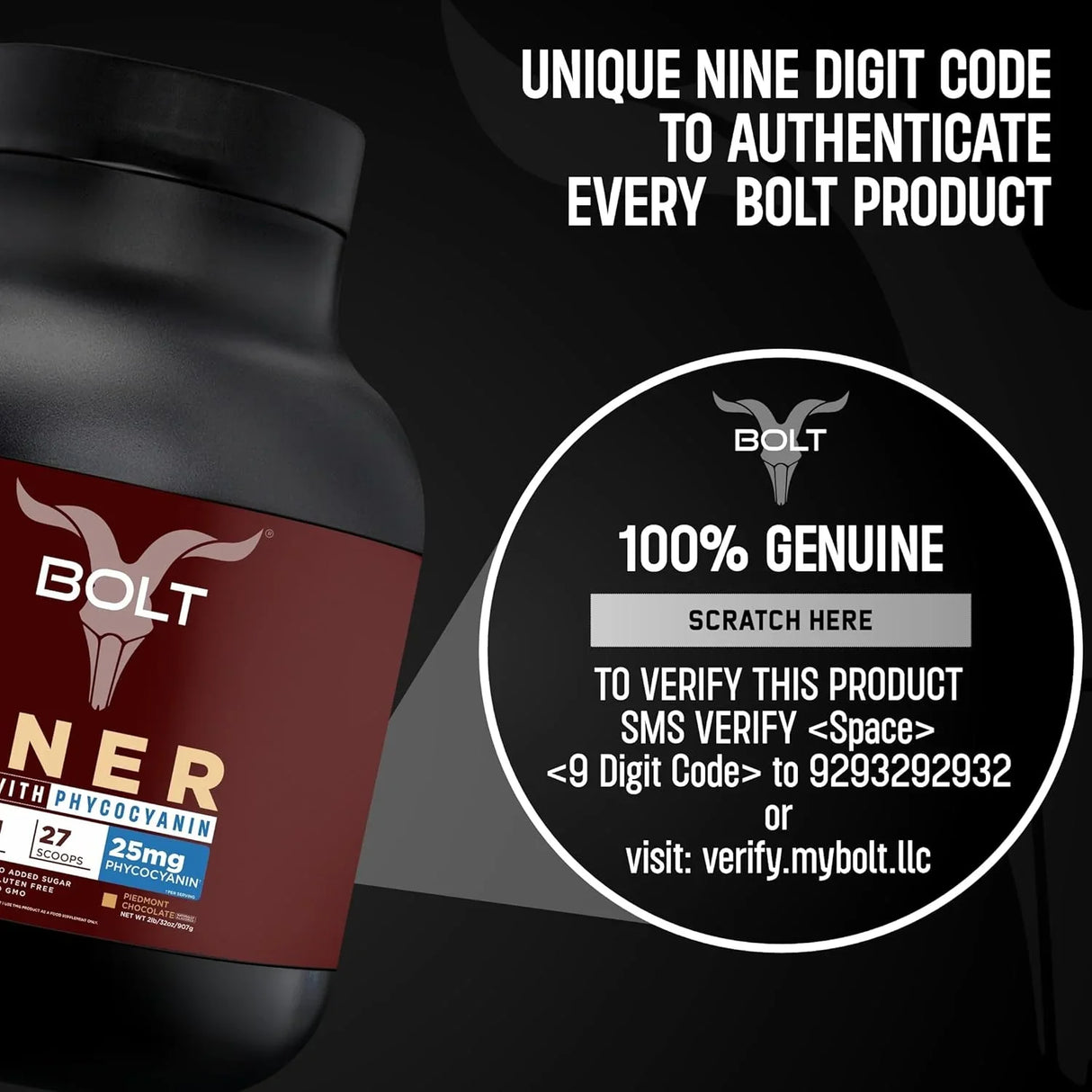 Bolt Nutrition Mass Gainer / Weight Gainer 2lb, 22 Servings