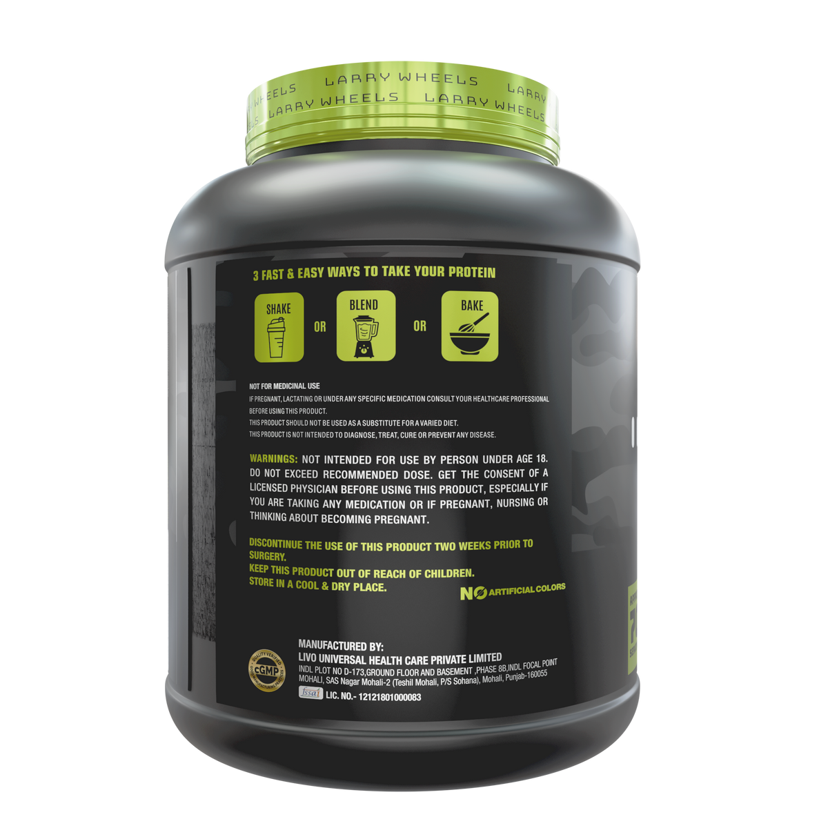 PR Supplements Larry Wheels Whey Protein Powder 2.38kg | Whey Protein Supplement