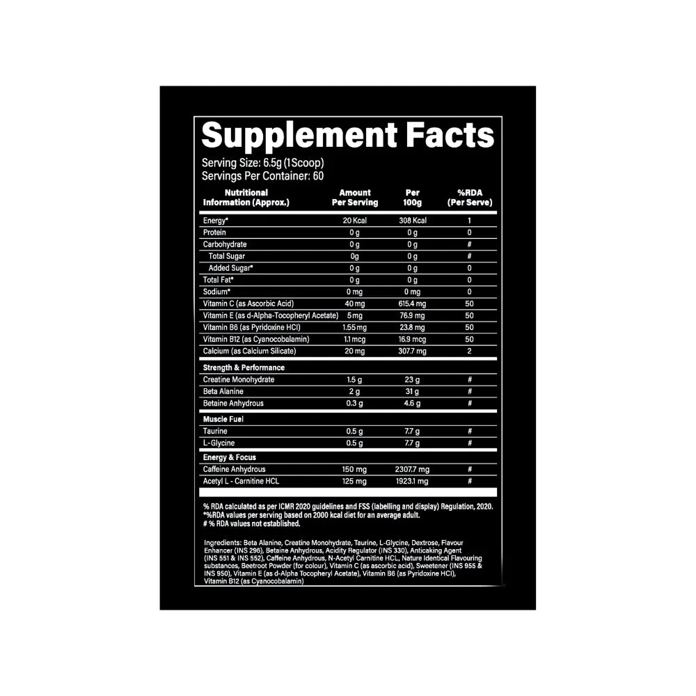 MusclePharm Combat Pre-Workout Powder 390g | 60 Servings