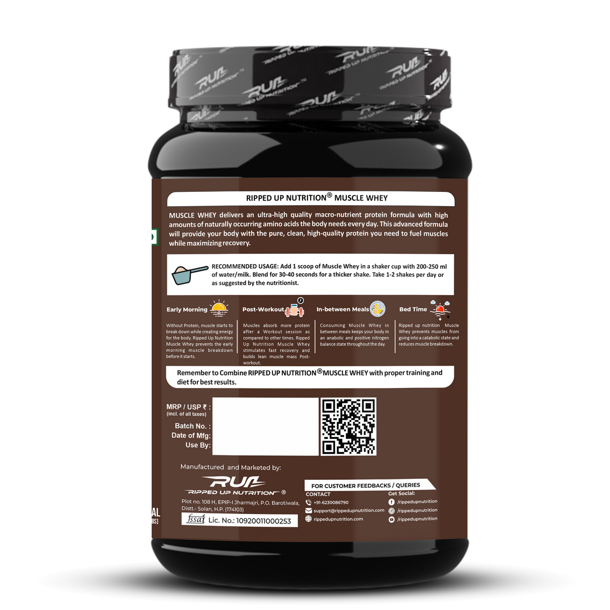 Ripped Up Nutrition Muscle Whey 1 Kg, 27 Servings