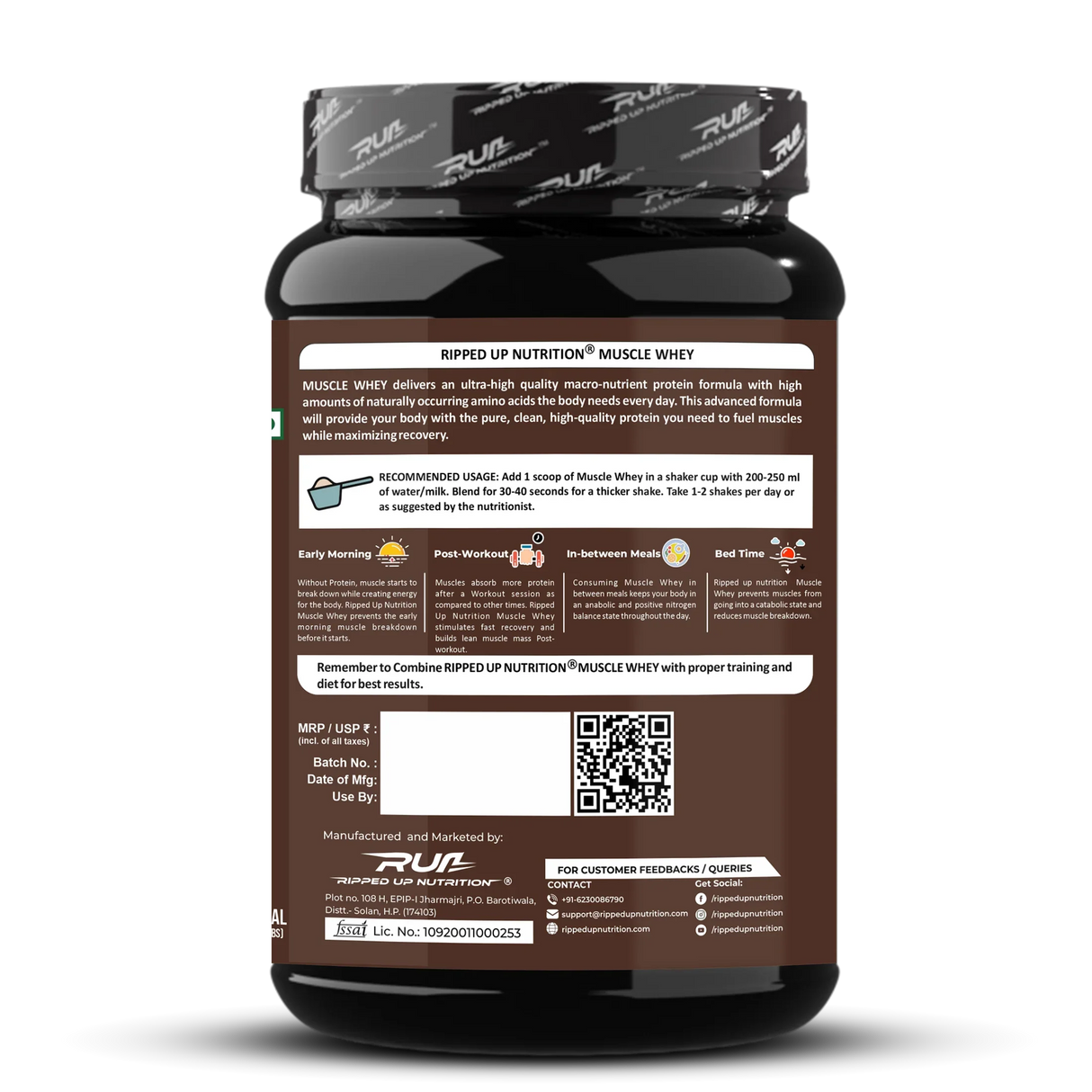 Ripped Up Nutrition Muscle Whey 1 Kg, 27 Servings