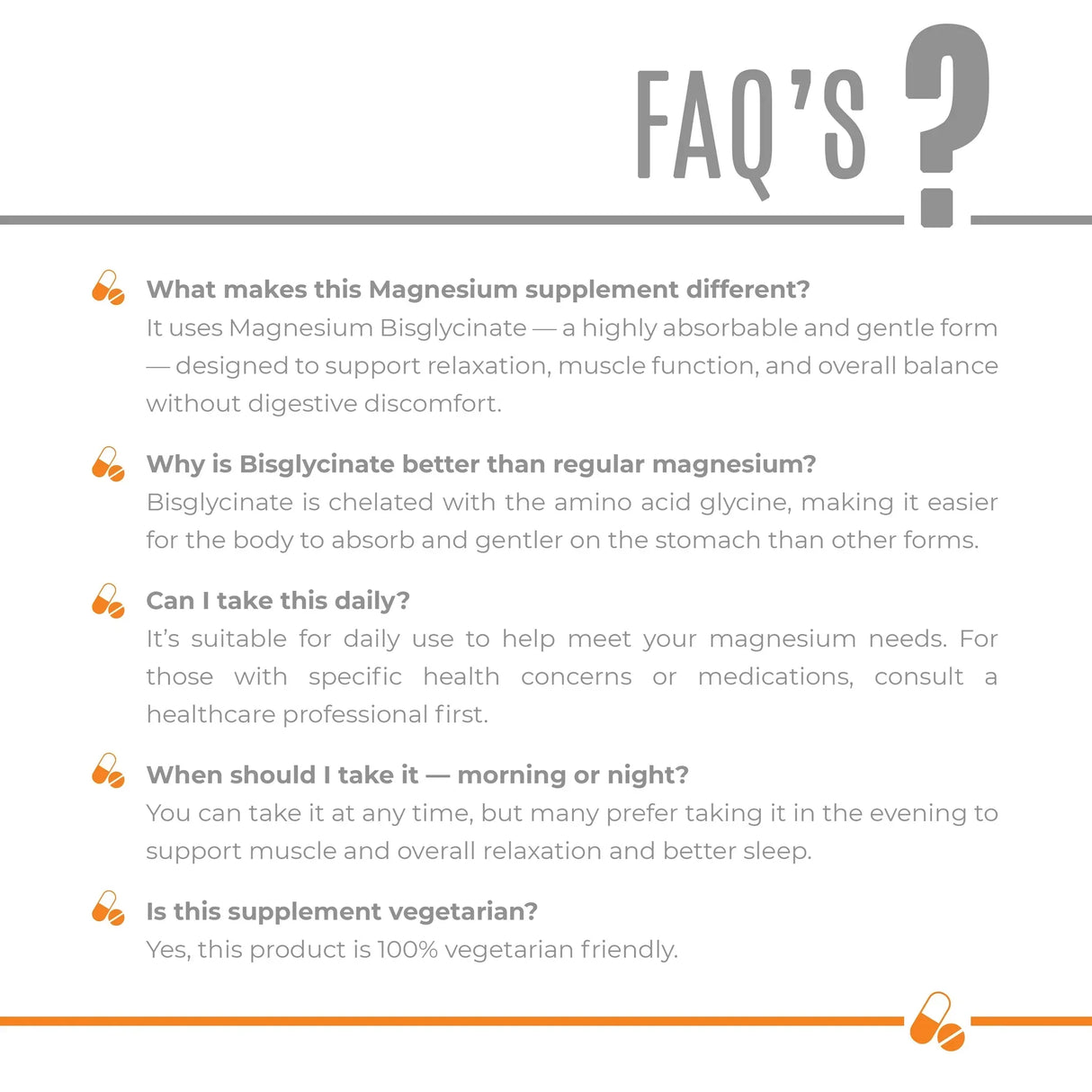 AS-IT-IS ATOM Magnesium Bisglycinate, 440mg Elemental Mg - 60 Tablets