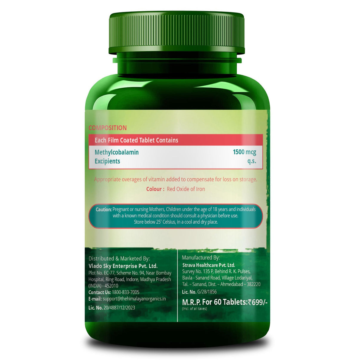 Himalayan Organics, Vitamin B12, 1500mcg 