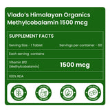 Himalayan Organics, Vitamin B12, 1500mcg 