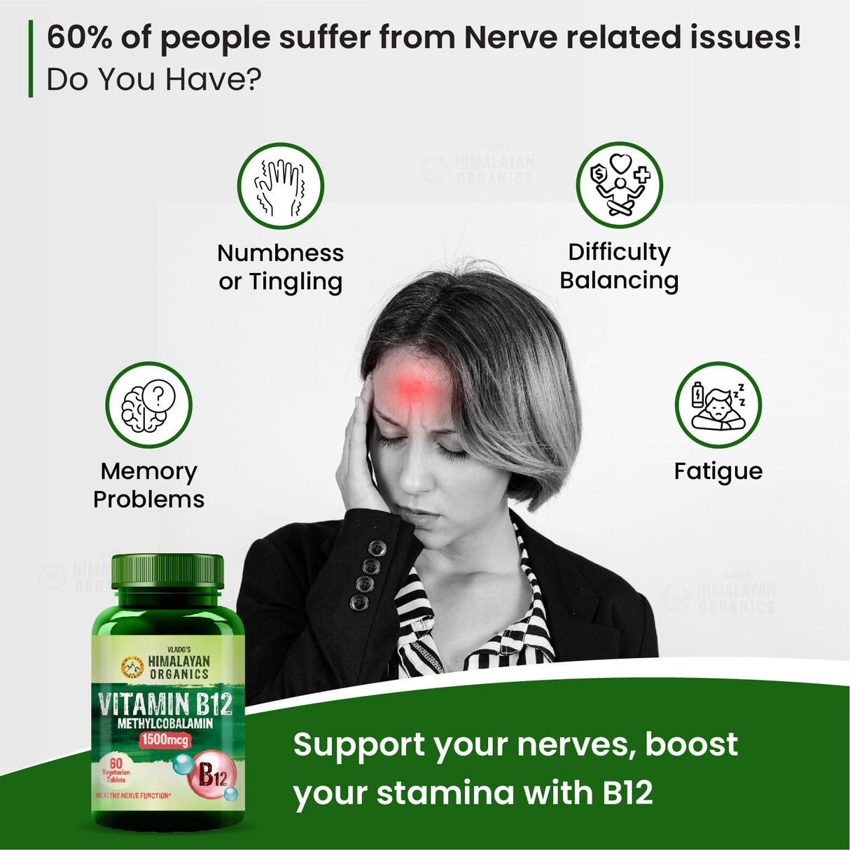 Himalayan Organics, Vitamin B12, 1500mcg 