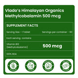 Himalayan Organics, Vitamin B12, 500mcg 