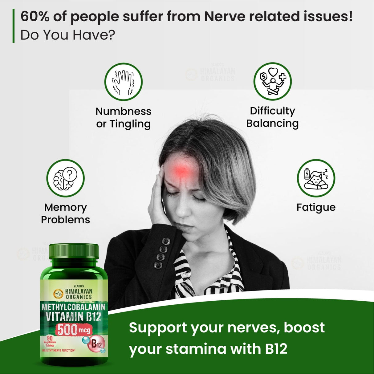 Himalayan Organics, Vitamin B12, 500mcg 