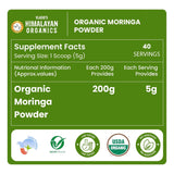 Vlado's Himalayan Organics, Moringa Powder, Nutrient-Rich Superfood - 200g