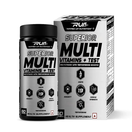 Ripped Up Nutrition Superior Multivitamin + Testa Booster for Men 60 Softgel Capsules