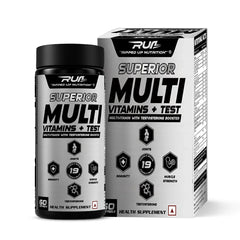 Ripped Up Nutrition Superior Multivitamin + Testa Booster for Men | Supports Muscle Growth, Stamina, and Power | 60 Softgel Capsules