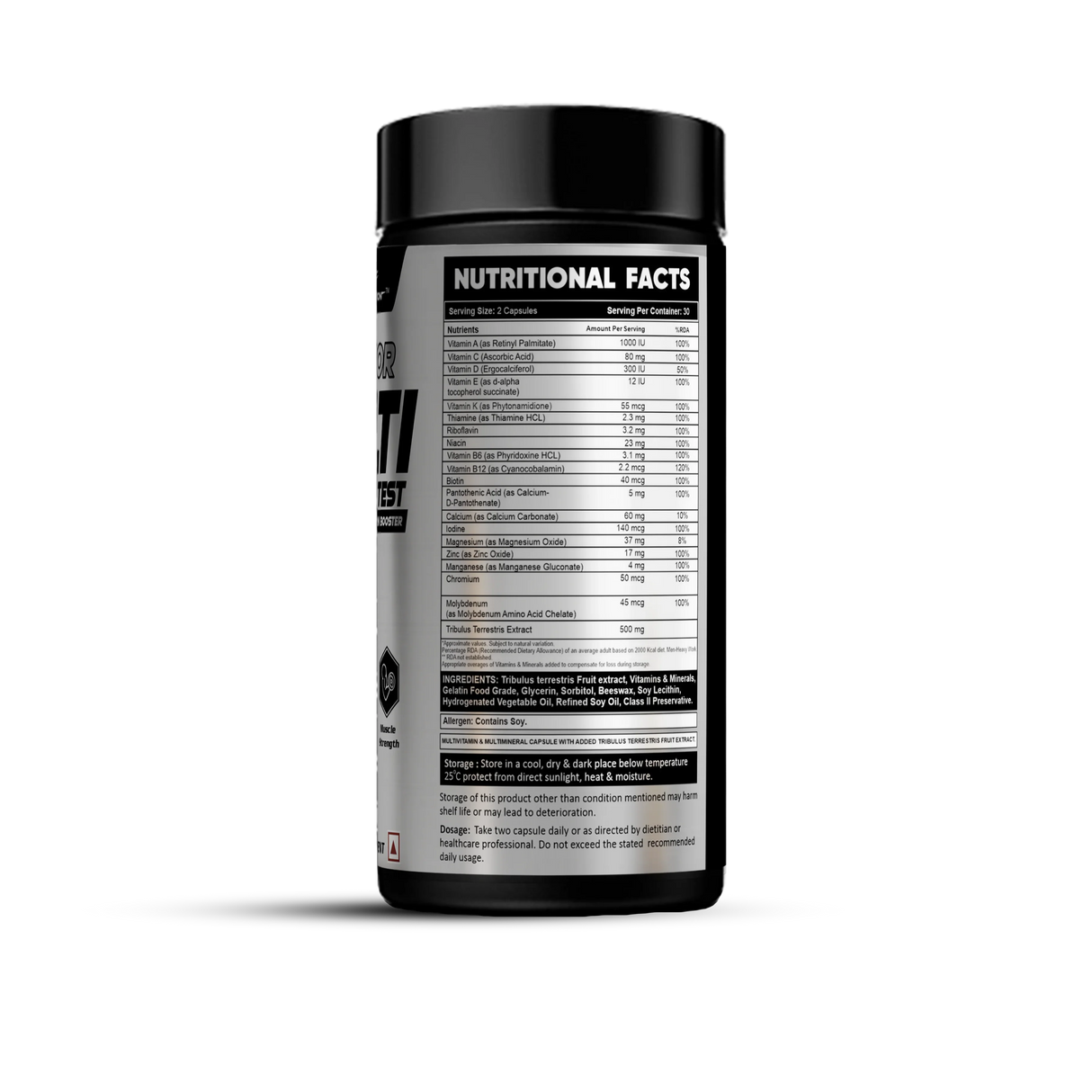 Ripped Up Nutrition Superior Multivitamin + Testa Booster for Men 60 Softgel Capsules