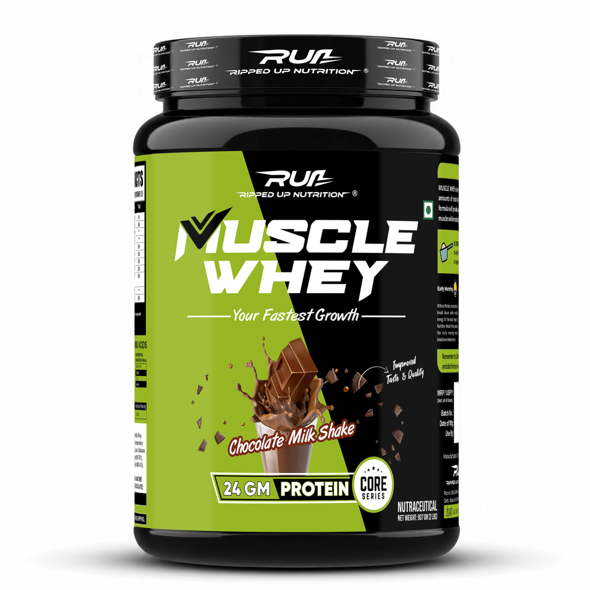 Ripped Up Nutrition Muscle Whey | 24g Protein, Low Carb Formula | 907g, 27 Servings