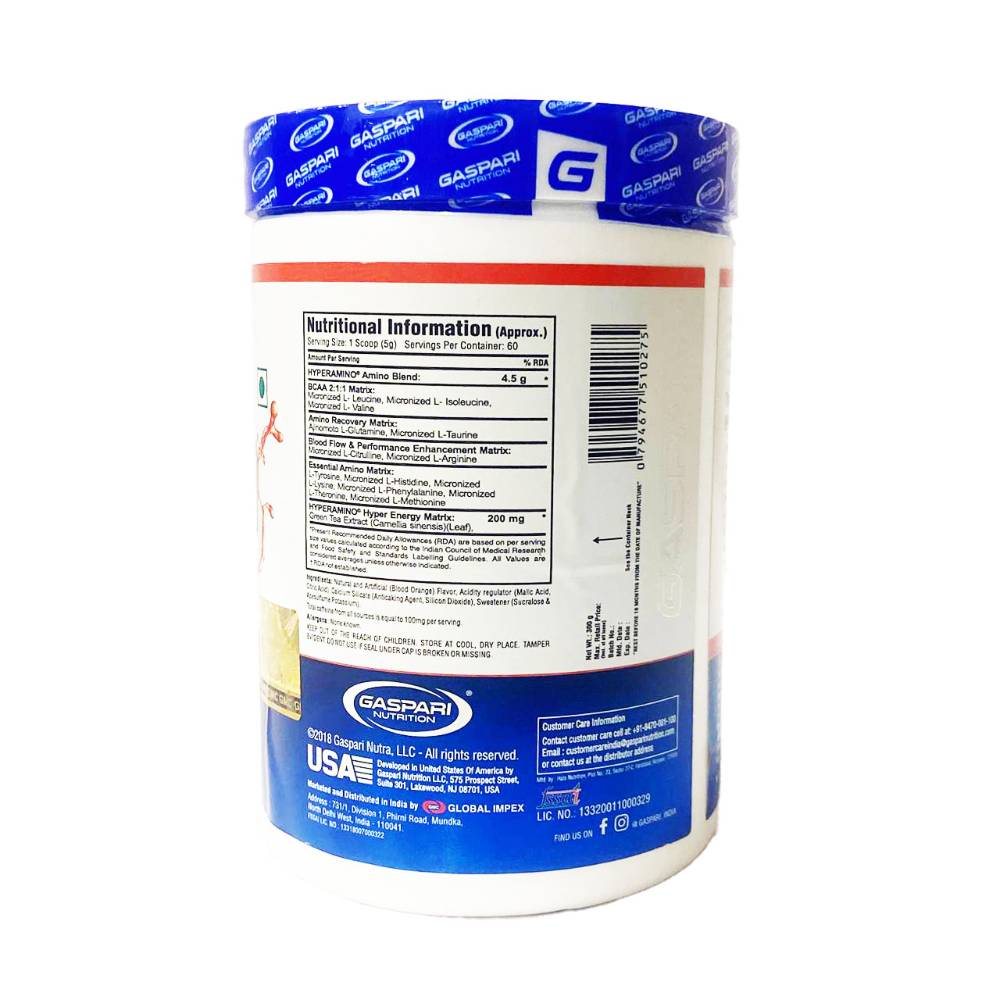 Gaspari Nutrition Hyper Amino, 300 Gm - 60 Servings