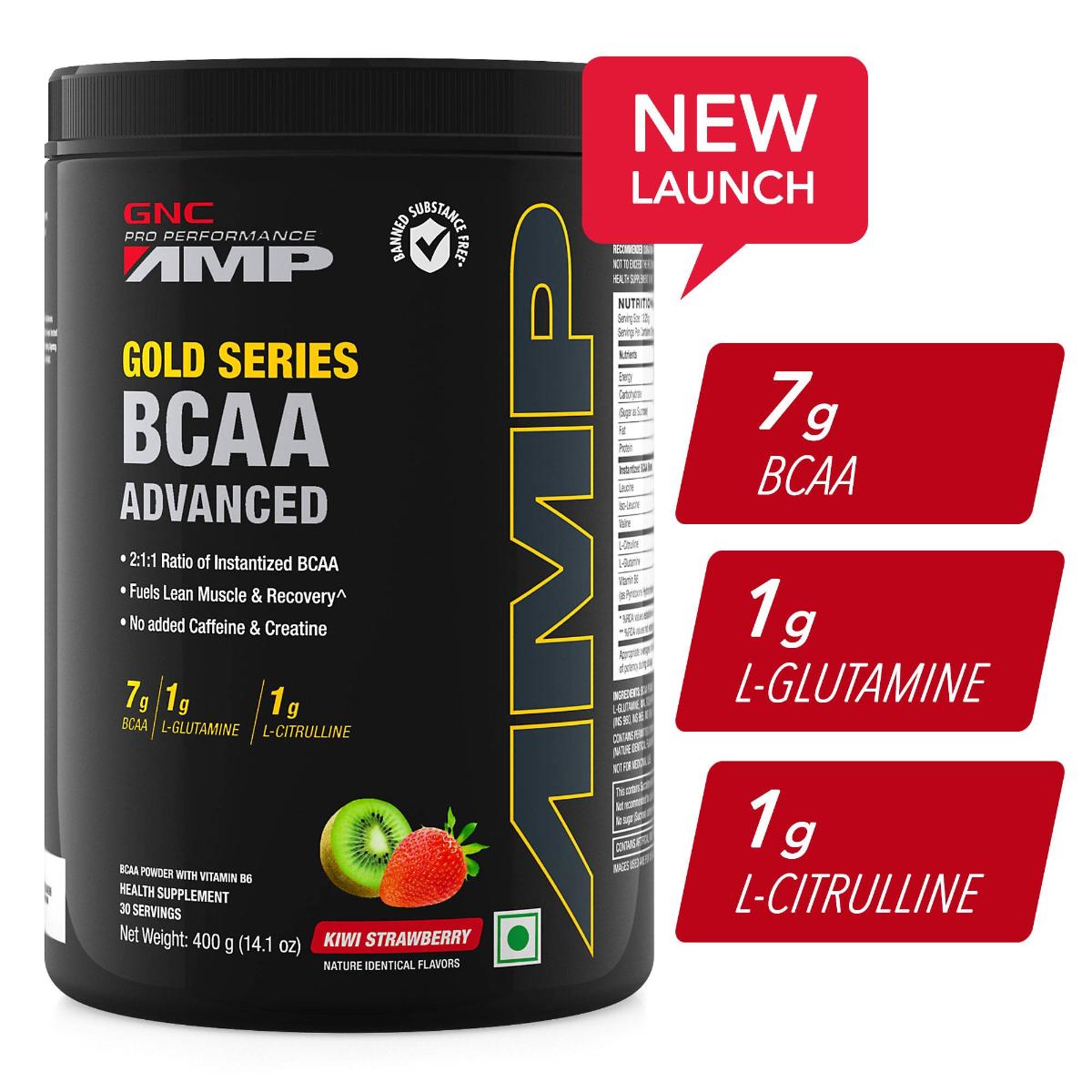 GNC AMP Gold Series Advanced BCAA Powder - 30 Servings
