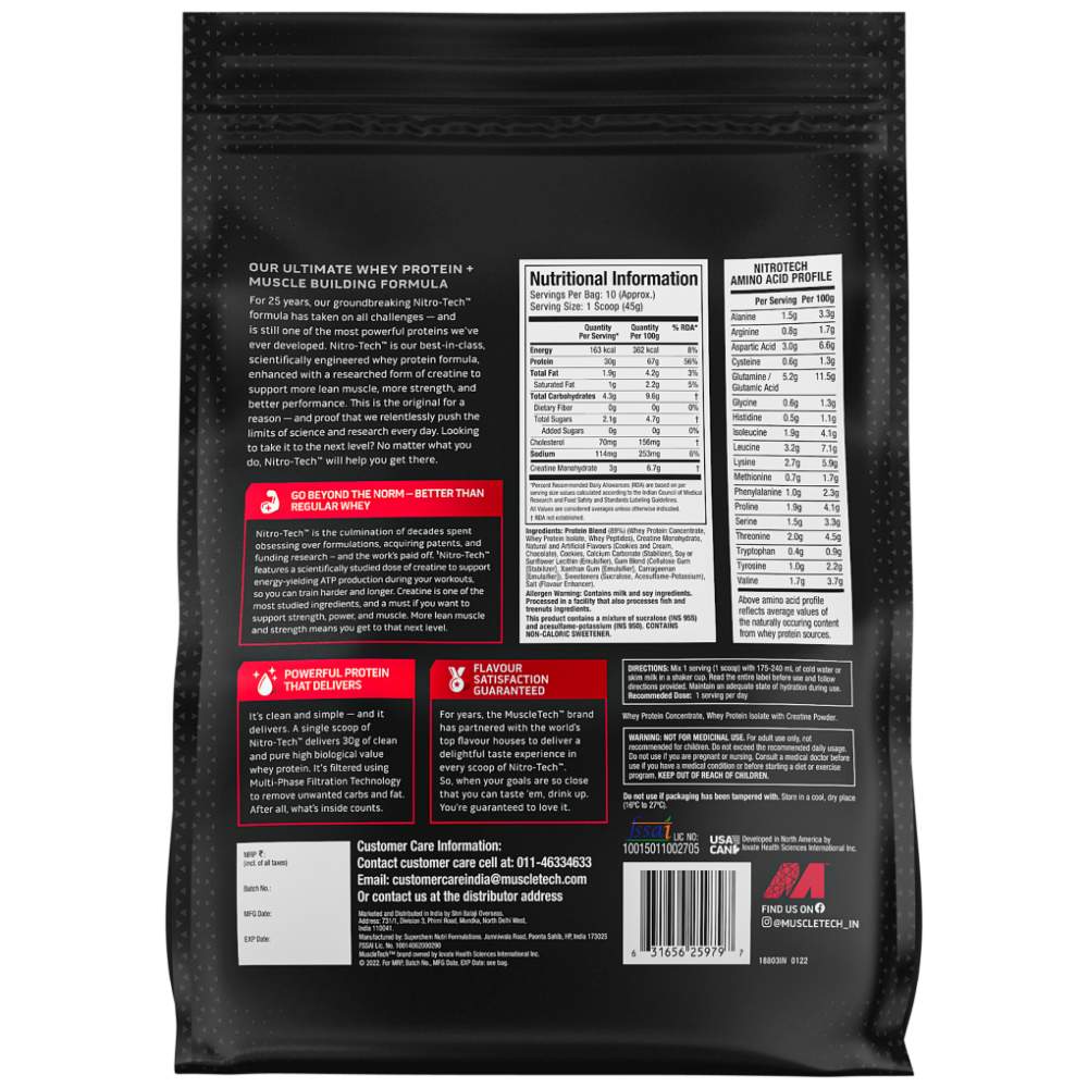Muscletech Nitro-Tech Performance Series 1 Lbs