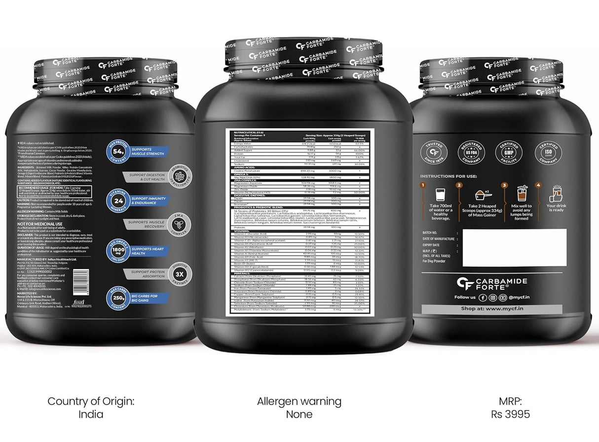 Carbamide Forte Mass Gainer 3 Kg