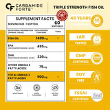 Carbamide Forte Triple Strength Fish Oil - 60 Tablets