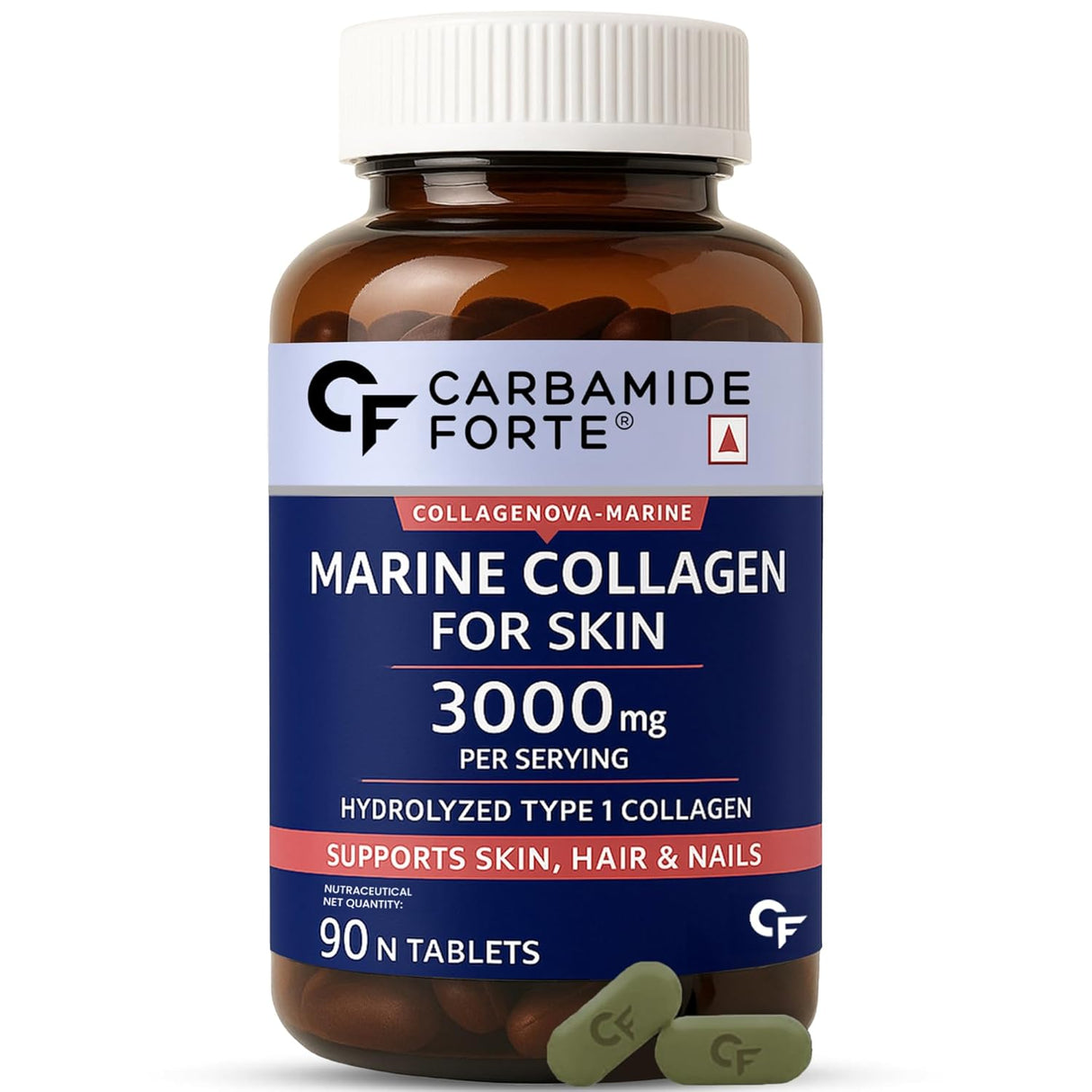Carbamide Forte Marine Collagen for Skin 3000mg - 90 Tablets